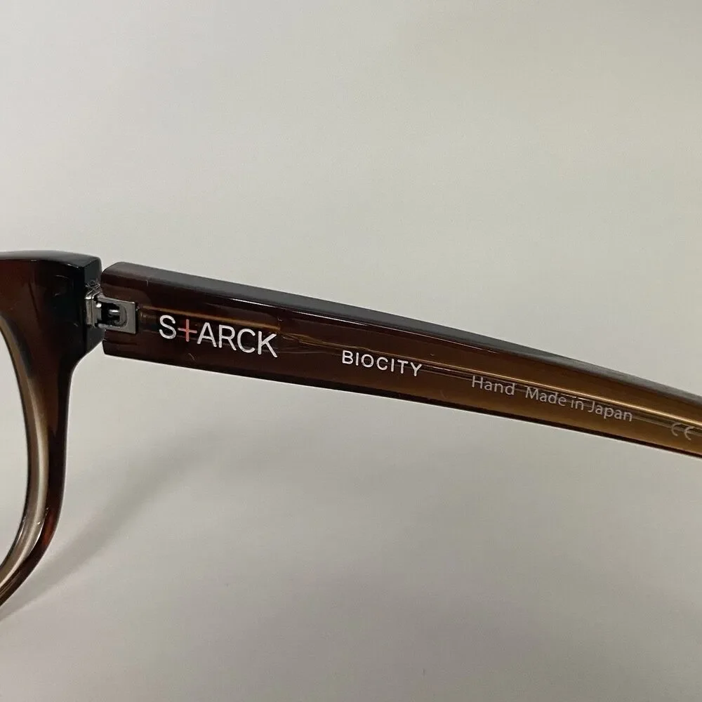 STARCK Eyes Mikli PL1062 0004 Biocity Brown Eyeglass Frames 53-18 143 Japan
